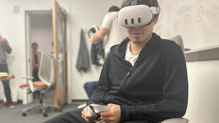 Student using VR