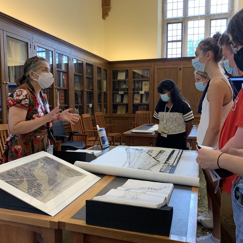 Heather Simoneau showing students architecture archives