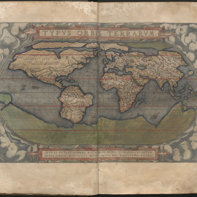 World map by Abraham Ortelius