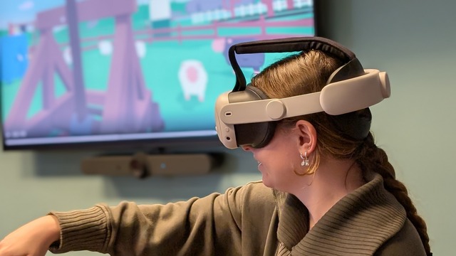 Students playtesting VR experiences