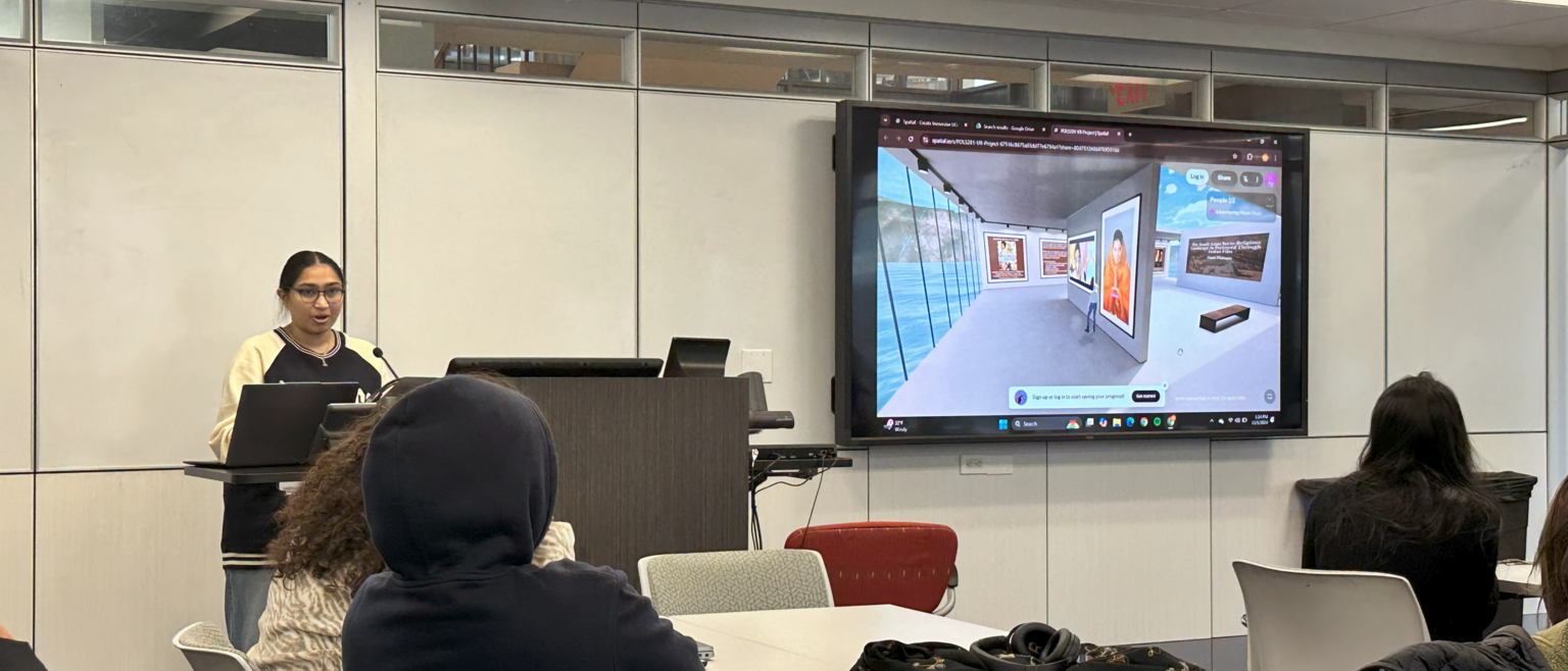 Student Presenting Immersive Experience