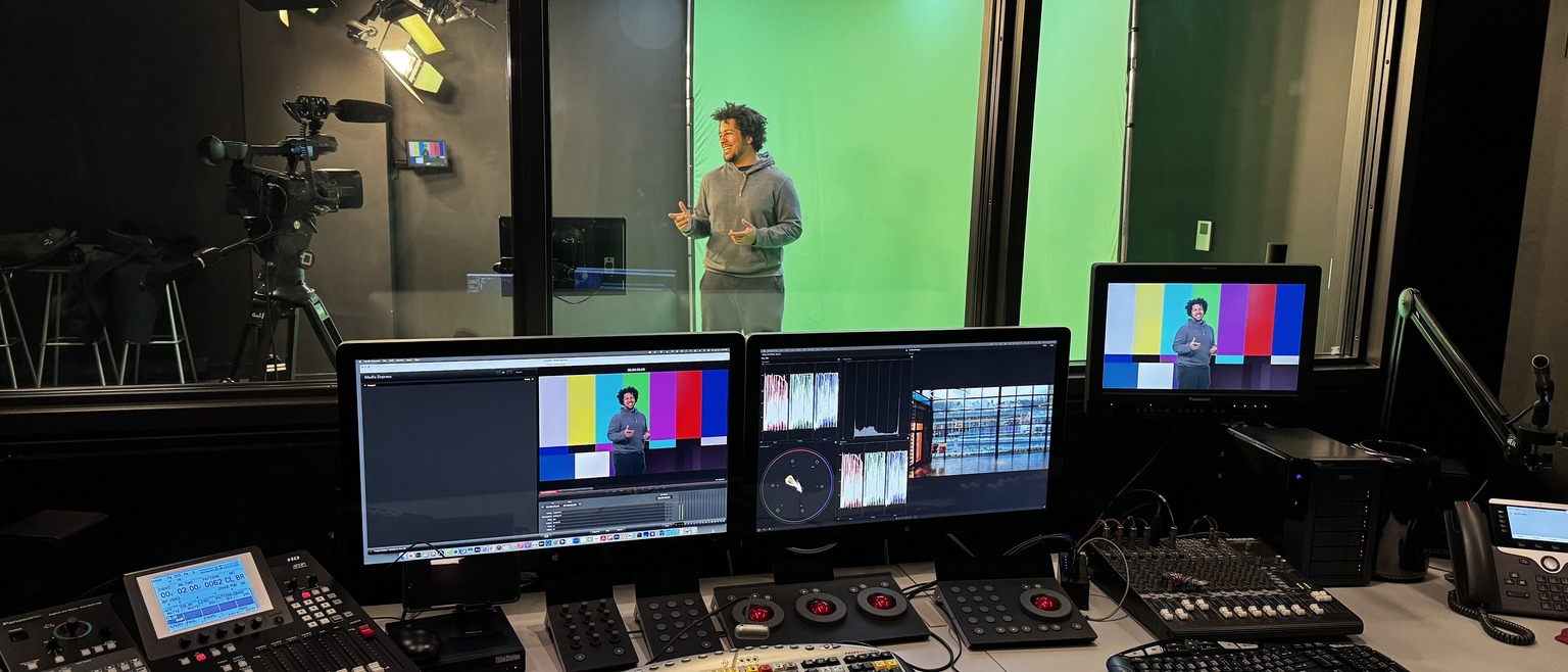 CITL Videography Studio - Control Room (View into Studio)